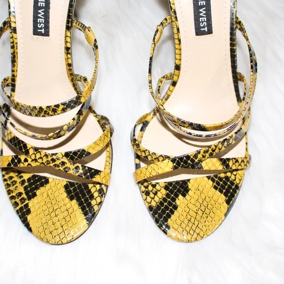 Nine West, Snakeskin print Strappy Heels - Picture 3 of 12